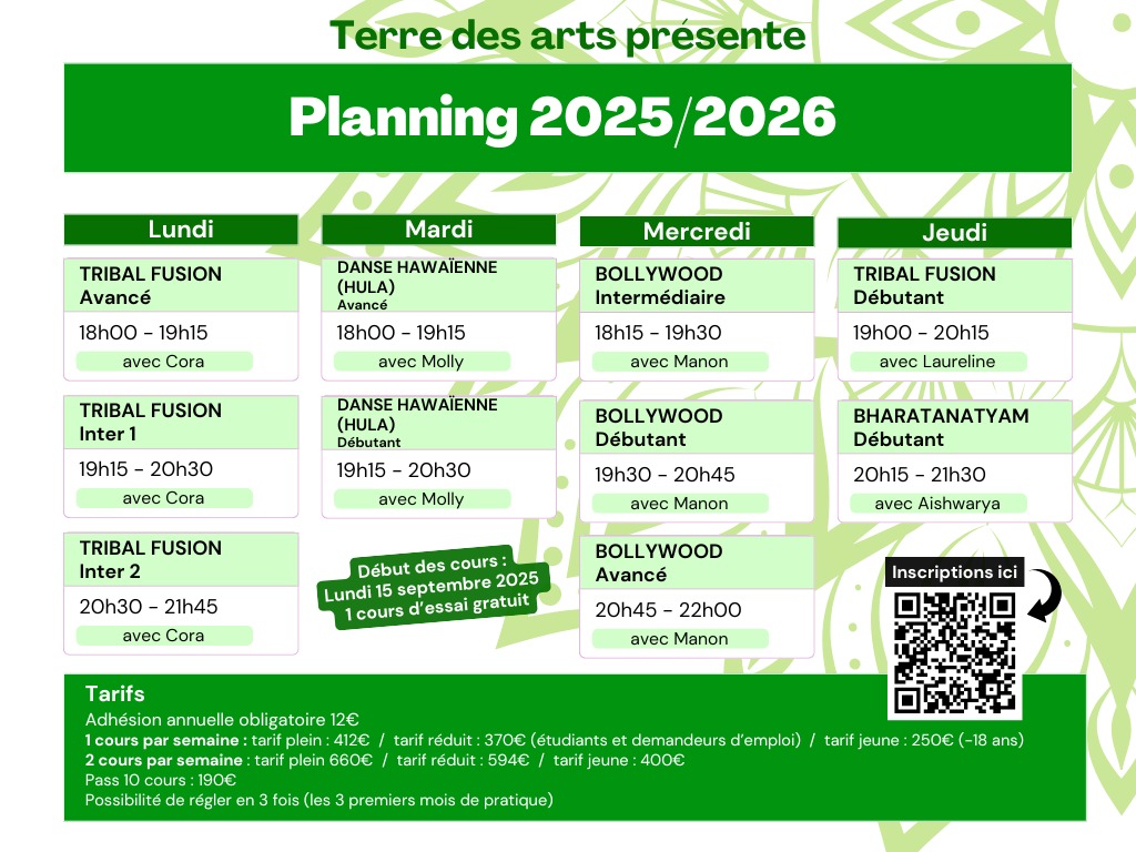 Flyer cours 2025/2026