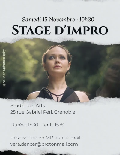 Stage Impro Vera - 15 Novembre 2025 - Grenoble
