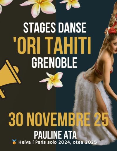 Informations sur Stages Danse 'Ori Tahiti de Pauline Ata (30 Novembre 2025)