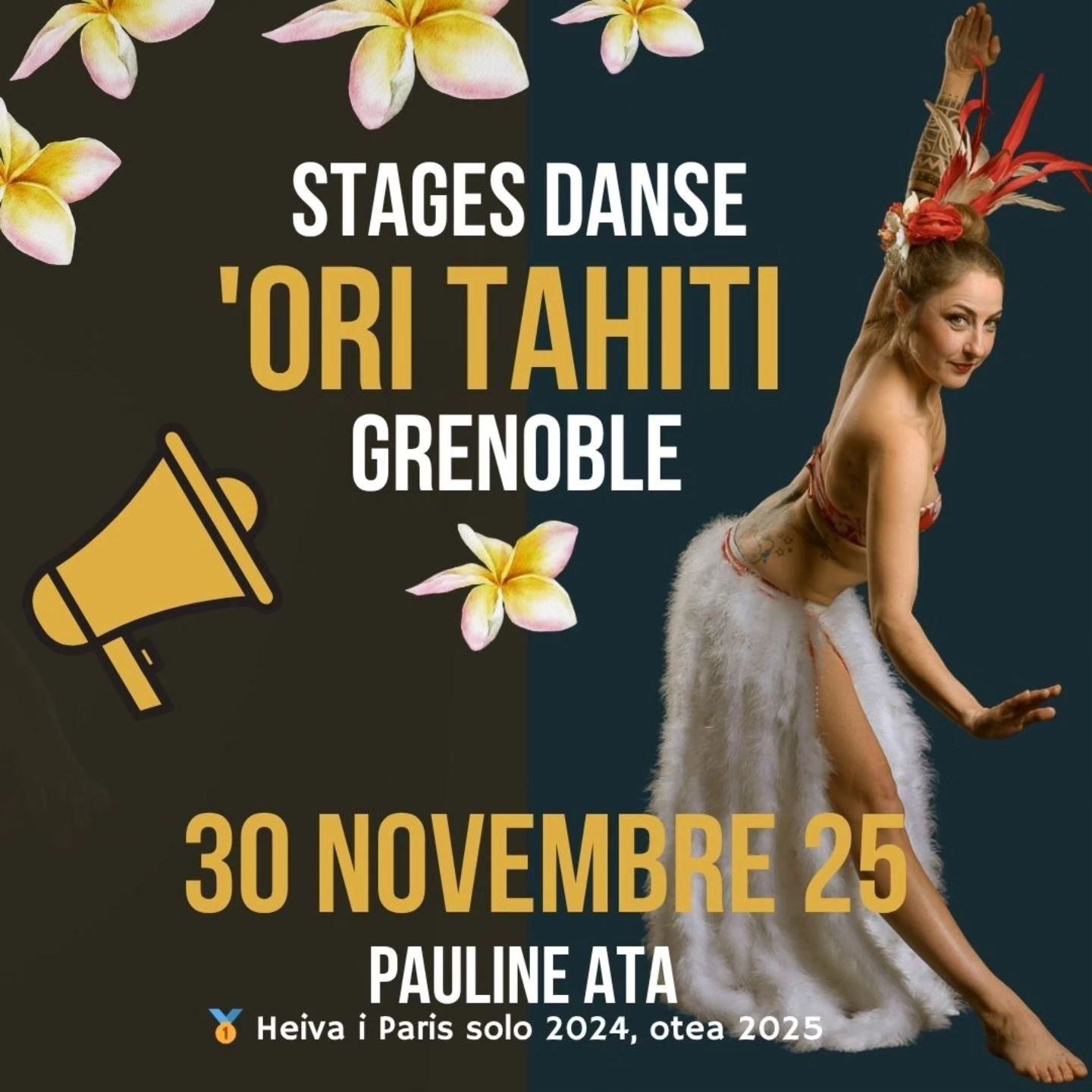 Stages Danse 'Ori Tahiti Informations sur Stages Danse 'Ori Tahiti de Pauline Ata (30 Novembre 2025)