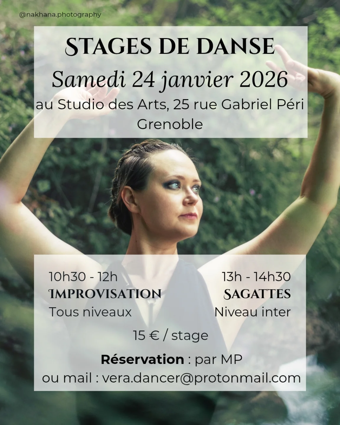 Stages de Danse Vera - Samedi 24 Janvier 2026