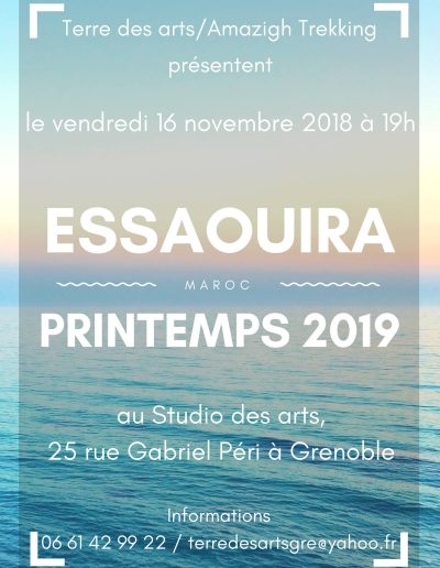 Amazigh Trekking - Voyage Essaouira Maroc - Printemps 2019 - 16 Novembre 2018