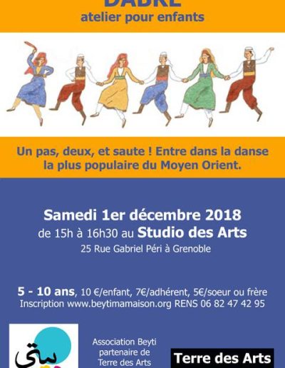 Dabke - Atelier pour enfants - Samedi 1 Décembre 2018