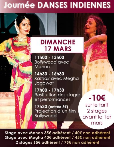 Journée Danses Indiennes - 17 Mars 2019 - Manon & Megha
