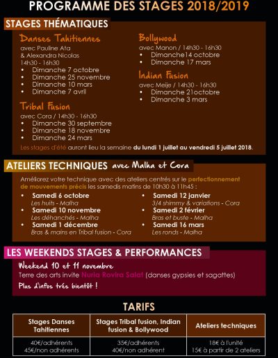 Programme Stages 2018 2019