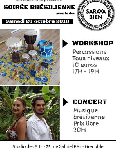 Soirée Brésilienne - Duo Sarava Bien - Samedi 20 Octobre 2018