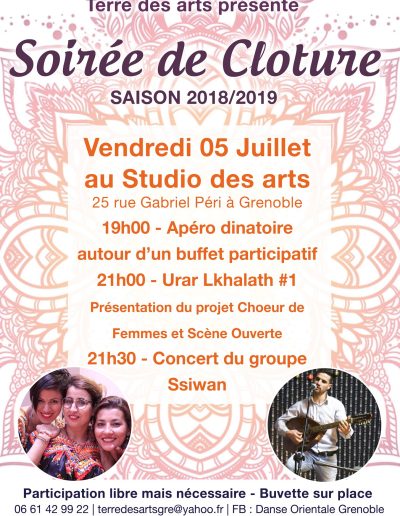 Soirée de Clôture Saison 2018 2019 - Vendredi 5 Juillet 2019