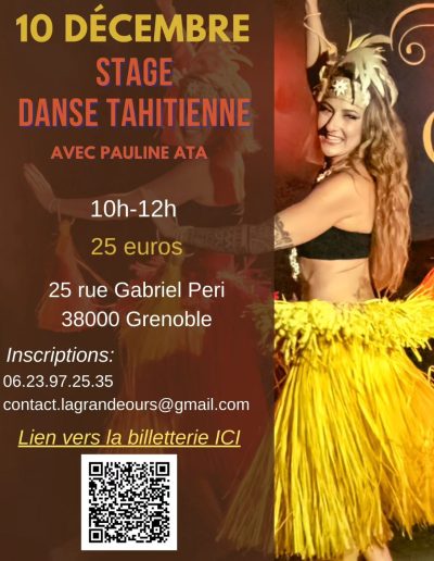 Stage Danse Tahitienne Pauline Ata - 10 Décembre