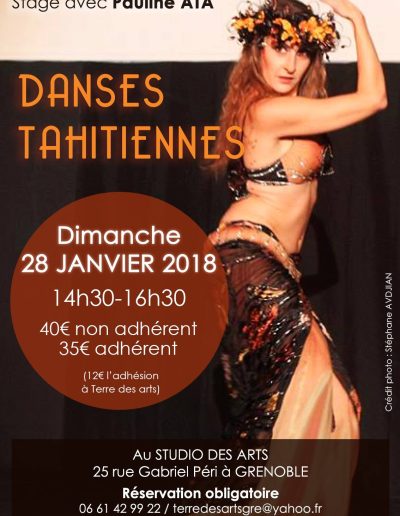 Stage Danses Tahitiennes Pauline Ata - 28 Janvier 2018