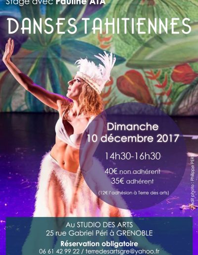 Stage Danses Tahitiennes Pauline Ata - Dimanche 10 Décembre 2017