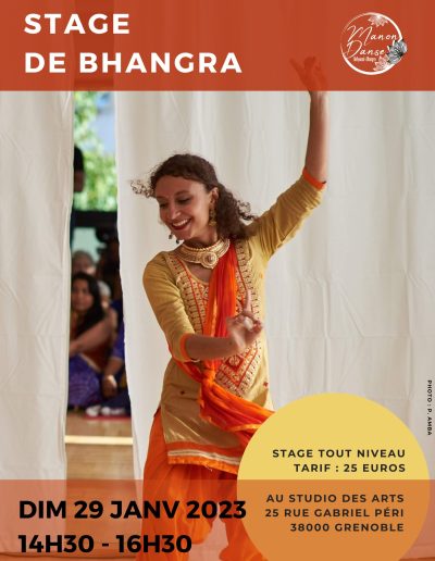Stage de Bhangra Manon - Dimanche 29 Janvier 2023