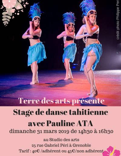 Stage de Danse Tahitienne Pauline Ata - Dimanche 31 Mars 2019