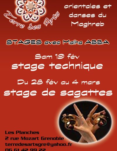 Stages avec Malha Abba - Stage technique de sagattes - Sam 19 fév 2011
