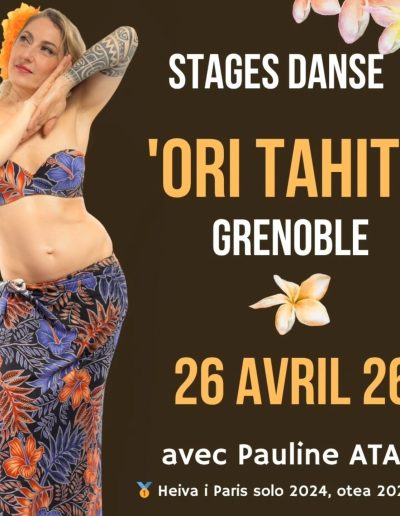 Stages Danse 'Ori Tahiti Grenoble - Pauline Ata - 26 Avril 2026